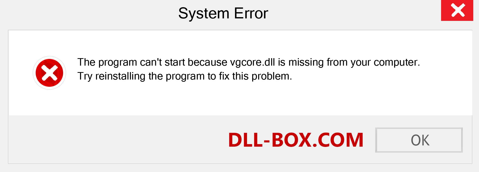  vgcore.dll file is missing?. Download for Windows 7, 8, 10 - Fix  vgcore dll Missing Error on Windows, photos, images